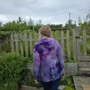 Hand dyed merino wool cardigan image 4
