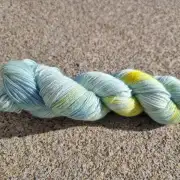 Hand-Dyed Yarn: 75% Alpaca, 25% silk, fingering weight image 4