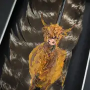 Heilan coo painted on a buzzard feather image 2