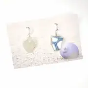 Sea pottery and sea glass earrings image 1