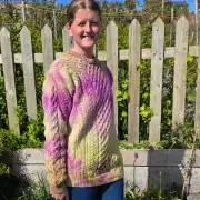 Hand dyed heritage wool jumper L image 1