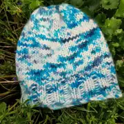 Hand Knitted hand dyed merino hat image 3