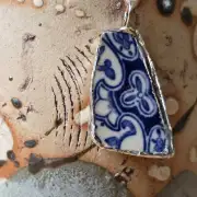 Pottery Glass Necklace Stained Glass Effect image 2