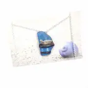 Painted sea glass necklace image 1