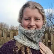 Hand Knitted undyed UistWool neckwarmer image 2