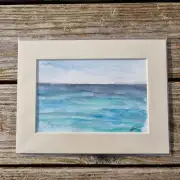 Mini original watercolour of a seascape image 1