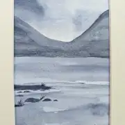 Mini Original Watercolour of a loch image 2