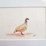 Mini original Watercolour of a partridge image 1