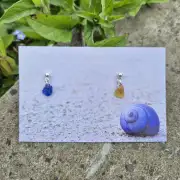 Sea Glass stud earrings image 1