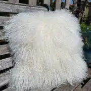Sheepskin and Tweed Cushions PAIR made to order image 3