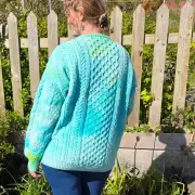Hand dyed heritage wool jumper L image 1