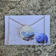 Painted sea glass necklace image 1