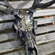 Painted stag skull image 2