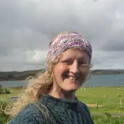 Hand Knitted hand dyed merino headband image 1