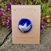 Ceramic button orca image 1