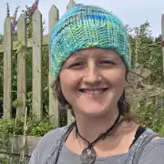 Hand Knitted hand dyed merino hat image 1