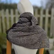 Hand Knitted merino shawl image 11