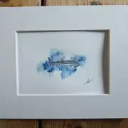 Mini Original watercolour of a whale shark image 1