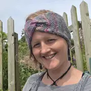 Hand Knitted heather tones headband image 1