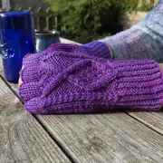 Hand dyed fingerless gloves M image 4