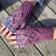 Hand dyed fingerless gloves S image 2