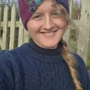 Hand Knitted multicolour headband image 5