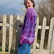Hand dyed merino wool jumper xl image 2