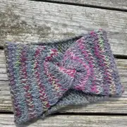 Hand Knitted heather tones headband image 5