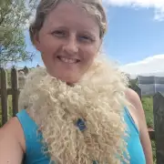 Felted wool collar - gotland image 1