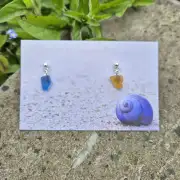 Sea Glass stud earrings image 1
