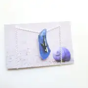 Painted sea glass necklace image 1