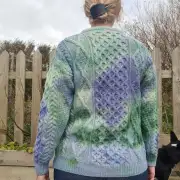 Hand dyed merino wool jumper M image 2