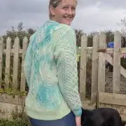 Hand dyed merino wool jumper M image 6