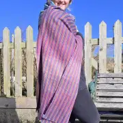 Two Sisters Tweed Throw Lambswool - supersize rainbow! image 11