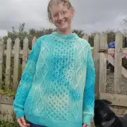 Hand dyed merino wool jumper XL image 3
