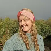 Hand Knitted alpaca headband image 1