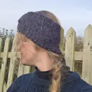 Hand Knitted multicolour headband image 4