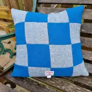 Harris tweed and vintage quilt squares cushion cover image 3