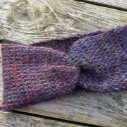 Hand Knitted merino blend headband image 5