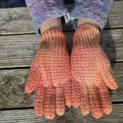 Hand dyed gloves - M image 5