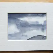 Mini Original watercolour of a stormy sky image 1