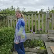 Hand dyed merino wool cardigan image 3