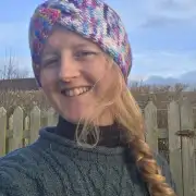Hand Knitted hand dyed merino headband image 4
