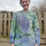 Hand dyed merino wool jumper M image 8