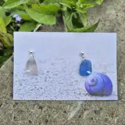 Sea Glass stud earrings image 1