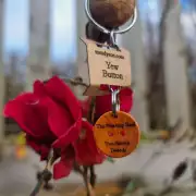 Yew button keyring image 3