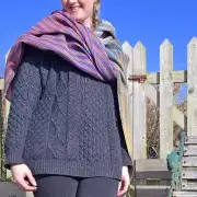 Two Sisters Tweed Throw Lambswool - supersize rainbow! image 12