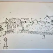 Large Original drawing of howmore church image 1
