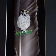 Scottish blackface sheep painted on a goose feather image 1