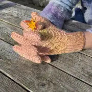 Hand dyed gloves - M image 4